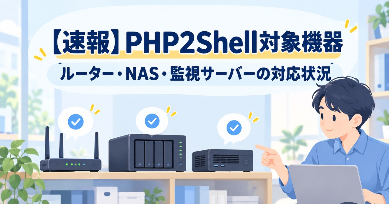 PHPの重大な脆弱性（PHP2Shell）｜会社のWebサイトとネットワーク機器で確認すること